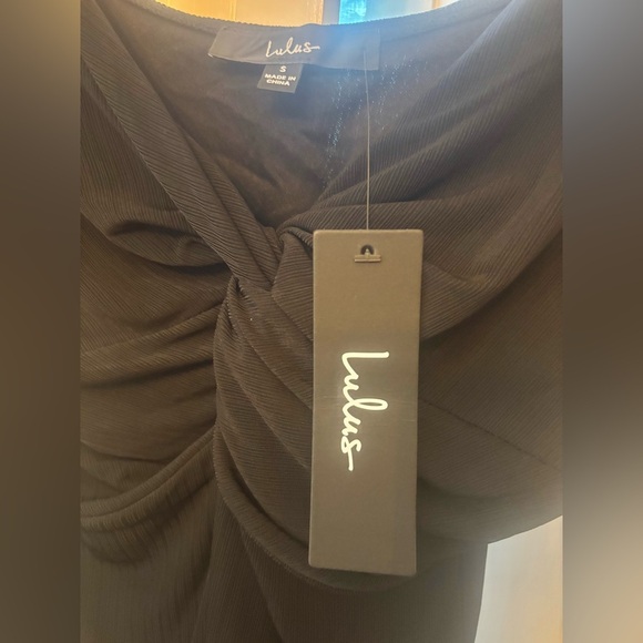 NWT Lulu’s Crushing on Cute Black Flutter Sleeves Mini Dress in Small - Picture 3 of 8